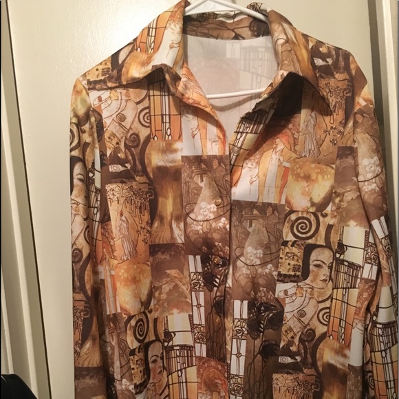 Vintage Other - Groovy LSD Inspired Shirt with Wide Collars
